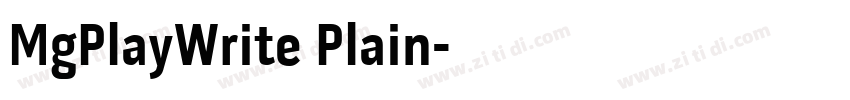 MgPlayWrite Plain字体转换
